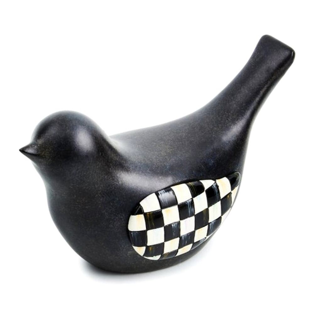 NEW Mackenzie-Childs Courtly Check Birdy Hide-A-Key